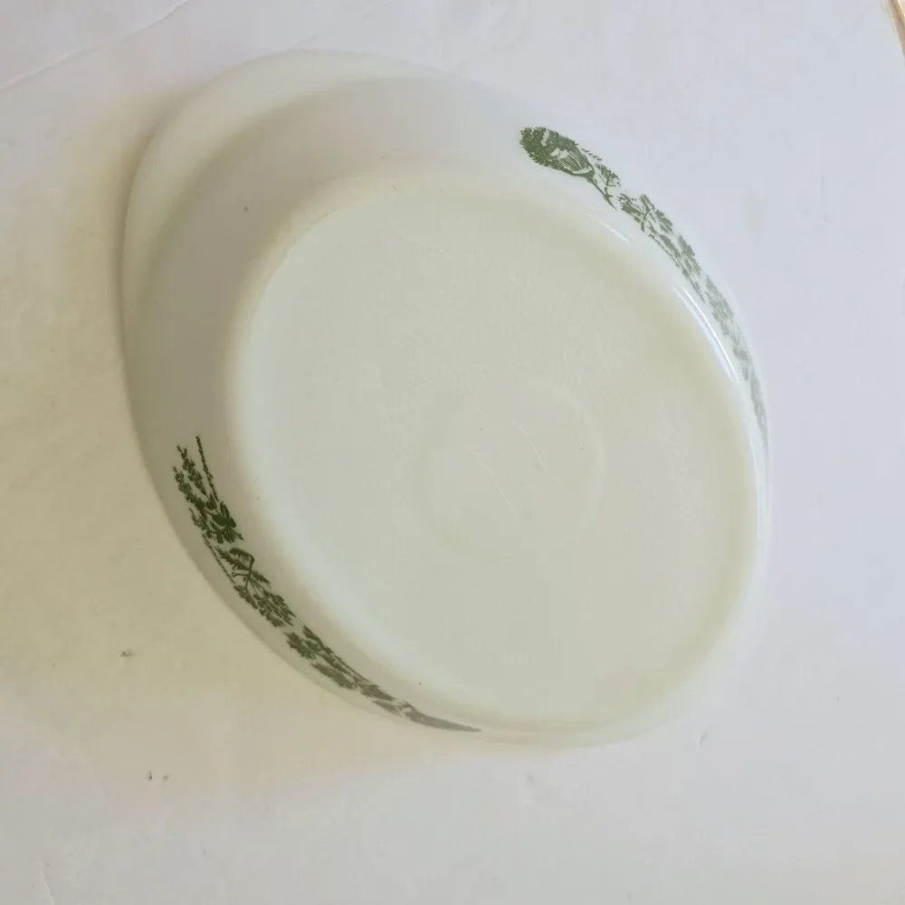 Glasbake milk glass